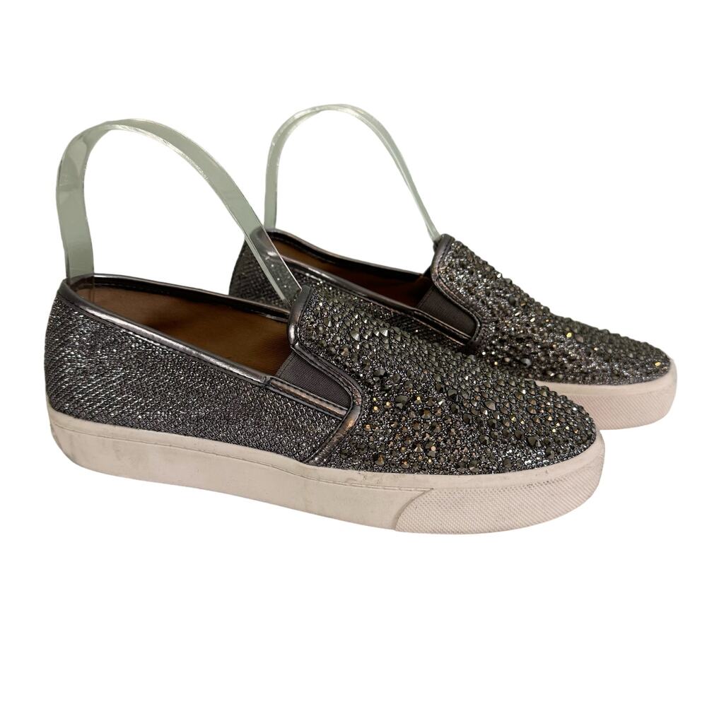 Inc International Concepts Sneaker 6.5 Sammee Embellished Slip On Shoes Silver